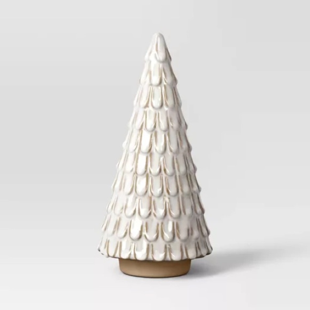 9" Ceramic Christmas Tree Figurine - Wondershop™ White